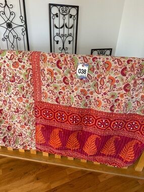K38 Gorgeous Lady Reversible Twin Kantha Quilt